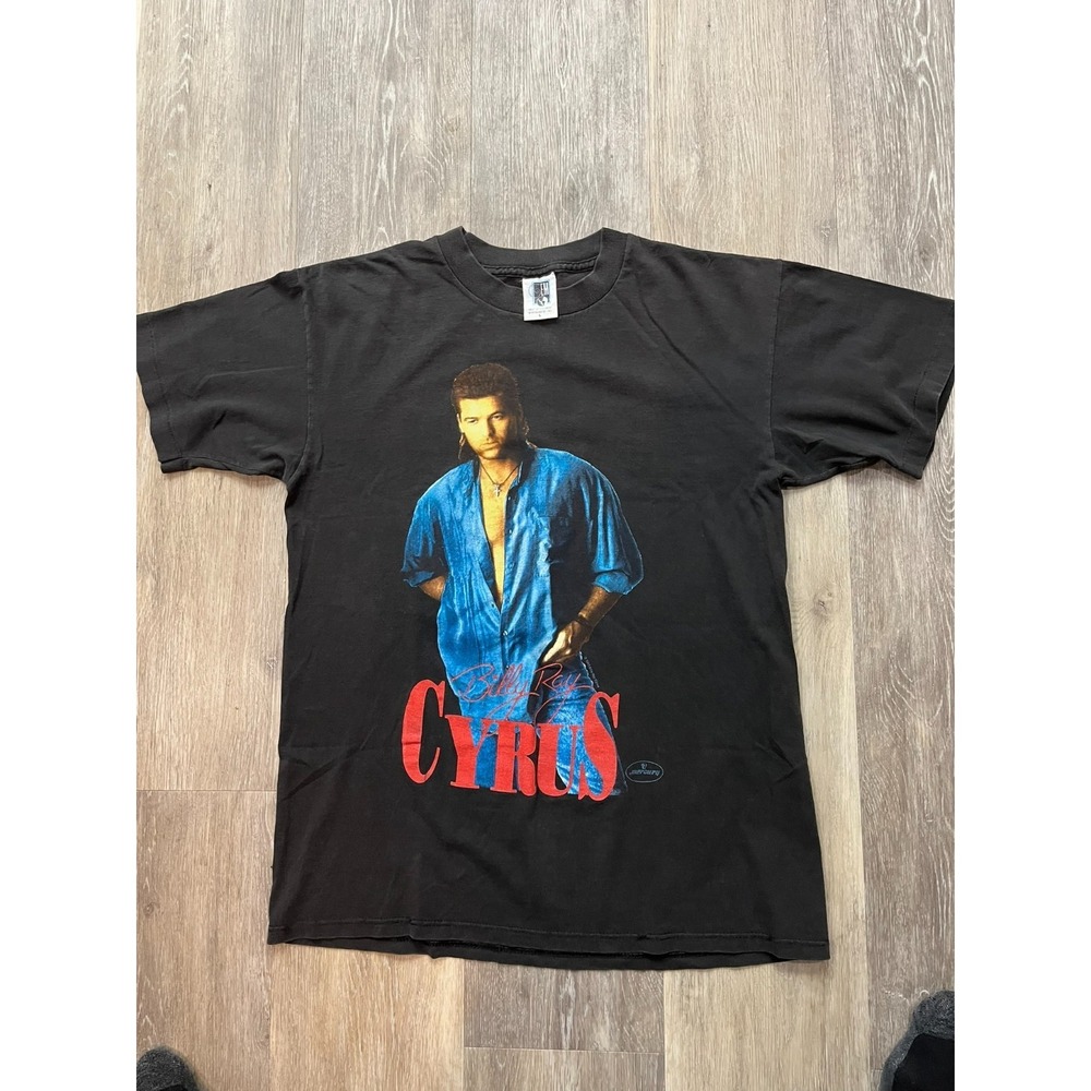Vtg 1993 Billy Ray Cyrus Tour Shirt Black Achy Breaky Heart Mullet Size M